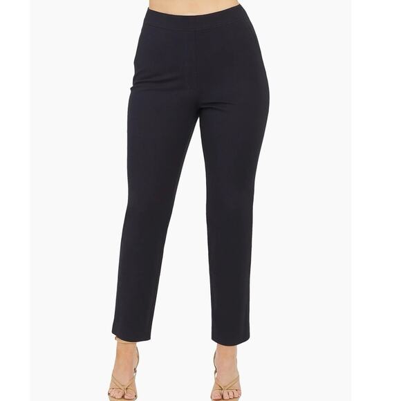 Spanx Polished Slim Fit Ankle Pants Black Size L Minimalist Contemporary Work - Picture 8 of 8